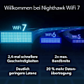 Miniatyrbild 3 av 3: NETGEAR 3PT Nighthawk Wi-Fi 7 BE6500 Router med exceptionell prestanda och snabb anslutning.