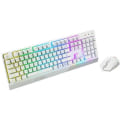 Miniatyrbild 2 av 5: Tangentbord + mus - AZERTY - MSI - Vigor GK30 Combo White FR - Bakgrundsbelyst - Vit