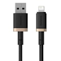 Miniatyrbild 3 av 6: USB till Lightning datakabel, 2,4 A, 2 m - Baseus Dura (P10377801U01-02) - Guld / Svart