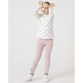 Miniatyrbild 2 av 4: Legging - jegging - tregging Adorel - PAT091-140 - Leggings i ensfärgad bomull, lång byxa, katt, flicka, set med 2 Grå, rosa 2-3 år