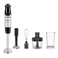 Miniatyrbild 1 av 5: MOULINEX 4in1 Quickchef Immersion Mixer, 10 hastigheter, minihackare, visp, potatisstötare, 800 ml kopp, 1000W, svart/rostfritt stål DD65H810 Mörkgrå / rostfritt stål