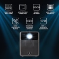 Miniatyrbild 2 av 4: Kodak FLIK HD10 smart projektor | Android TV 1080p FHD-videoprojektionssystem med Google Assistant, Wi-Fi, Bluetooth 5.