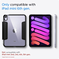 Miniatyrbild 2 av 4: Spigen - ACS03765 - Ultra Hybrid Pro-fodral kompatibelt med iPad Mini 6 2021 8,3 tum 6:e generationen - Mattsvart Svart