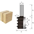 Miniatyrbild 2 av 4: Fraise joint-collé ENT 16450 Carbure Queue S 12 mm Diameter D 35 mm NL 40 mm T 4 mm M 4,76 mm E 80 SL 40 mm