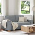Soffa 2 platser Ljusgrå 140 cm Tyg