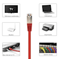 Miniatyrbild 2 av 3: Kabel RJ45 Ethernet-nätverk Cat 5e FTP-skärmad 100MHz Längd 1m Röd