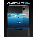 Miniatyrbild 4 av 4: SABRENT 2 i 1 SSD/HDD SATA 2,5/3,5 och M.2 NVMe till USB 3.2, USB-C Hårddiskstation, Extern Hårddisklåda