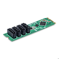 Miniatyrbild 2 av 4: M.2 till SATA-adapter - StarTech.com - 4 portar - PCIe 3.0 - ASM1064 - Kompatibel med Windows/macOS/Linux
