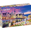 Miniatyrbild 3 av 3: Pussel med 1000 bitar: Gent i skymningen, Belgien