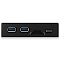 Miniatyrbild 3 av 4: USB 3.0-hubb - ICY BOX - 1x USB-C, 2x USB-A - SD/microSD-läsare - 3,5 tum - Svart metall
