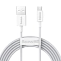 Miniatyrbild 1 av 6: Baseus - Högkvalitativ datakabel (CAYS001002) - USB till Typ-C, 65W, 2m - Vit
