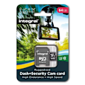 Miniatyrbild 1 av 3: Integral - Micro SD XC 64GB, High Endurance Memory Card för Dashcam Driving Recorder, upp till 95Mb/s, Klass 10, U3 +