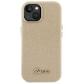 Miniatyrbild 2 av 6: Skydd för iPhone 15 / iPhone 14 / iPhone 13 - Guess Glitter Glossy Glossy Script (GUHCP15SPGMCSD) - Glittrande Beige