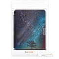Miniatyrbild 4 av 4: kwmobile E-Reader Fodral kompatibel med Kobo Clara HD - Skydd med magnetisk faux läder flik - Cosmic Tree Blå-Grå-Svart