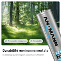 Miniatyrbild 3 av 3: Ansmann Digital HR06 LR6 (AA) NiMH uppladdningsbart batteri 2650 mAh 1,2 V 4 st.