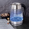 Miniatyrbild 2 av 6: Elektrisk Kettle - BERLINGER HAUS - BH-9127 - 1,7L - Temperaturanpassning 60-100°C - Svängbar Bas transparent/svart/silver