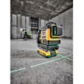 Miniatyrbild 4 av 6: DEWALT grön multi-line laser 3x360° 18V 2Ah - DCLE34031D1-QW