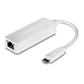 Miniatyrbild 1 av 3: TRENDNET USB-C (Typ C) till Gigabit Ethernet-adapter - TUC-ETG (Version v1.0R)