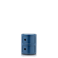 Miniatyrbild 4 av 4: Liten Kartell förvaringsenhet - 0496615 - Componibili, Container 2 element, Blå, Rund bas