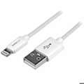 Miniatyrbild 1 av 3: 1m Apple Lightning till USB-kabel i vit - Lightning Sync-sladd för iPhone, iPod, iPad - Vit - USBLT1MW