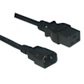 Miniatyrbild 3 av 3: MCL Förlängningskabel - 2 m - IEC 60320 C14 / IEC 60320 C19 - 250 V AC / 10 A - Svart