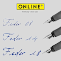 Miniatyrbild 5 av 5: Stylo Plume - ONLINE - Kalligrafi - Ergonomisk - Vit kropp - 3 spetsar 0,8/1,4/1,8 mm Vit