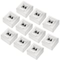 Miniatyrbild 1 av 4: Nätverksbox CAT 6 - deleyCON - Universal - 2x Skärmade RJ45-portar - Vit - 1 Gbit Ethernet