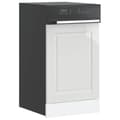 vidaXL Diskbänkspanel Porto vit glans 45x1,5x57 cm 854129