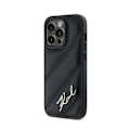 Miniatyrbild 3 av 6: Mobilskal - Karl Lagerfeld - iPhone 14 Pro Max - Svart - Ekologiskt läder - Vadderad Svart