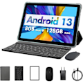 Miniatyrbild 1 av 4: Tablett PRITOM P30H 10 tum Android 13, 8GB RAM, 128GB ROM, Expandable 1TB, 8000mAh, WiFi-tablett, Octa-Core-processor, Teal