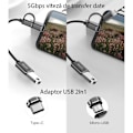 Miniatyrbild 3 av 6: Adaptörer Typ-C, Micro USB till USB 3.0, OTG, 5Gbps - Yesido (GS02) - Svart