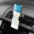 Miniatyrbild 4 av 6: Stöd för FORCELL CARBON H-CF509 bil för smartphone upp till 6,7" - 360° rotation - Monteringsgaller. Svart