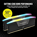 Miniatyrbild 3 av 3: Corsair Vengeance RGB DDR5 32 GB (2 x 16 GB) 6400 MHz CL36 - Svart - Dual Channel Kit 2 RGB DDR5 RAM PC5-51200 - CMH32GX
