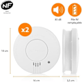Miniatyrbild 3 av 4: Röksensor - Smartwares - FSM-11517 - Optisk sensor - Alarm 85 dB - Batteri 5 år