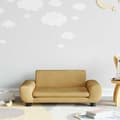 vidaXL Barnsoffa brun 70x45x33 cm sammet 3196391