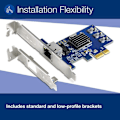 Miniatyrbild 3 av 3: trendnet 2.5gbase-t pcie nätverksadapter svart Customization PC 2.5GBASE-T PCIE NETWORK ADAPTER 244855