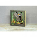 Miniatyrbild 2 av 4: Dekorativ träram med 3D-mönster - 24 x 24 x 6,5 cm - Toucan Beige