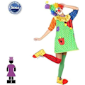 Miniatyrbild 2 av 2: Clownkvinnadräkt - ATOSA - Modell M - 1 stycke - För vuxna - Från 18 år
