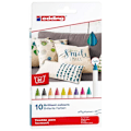Miniatyrbild 1 av 3: edding Textilmarkörer, 10 st Multicolour 4600
