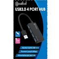Miniatyrbild 2 av 2: USB-hubb - Ej specificerat - 4 portar - USB 3.0 - Överföring 5 Gbps - USB-strömförsörjning