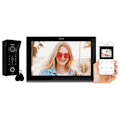 Miniatyrbild 1 av 4: Intercom - Eura videotelefon - VDP-99C5 - 4-tråds videointercom 10 tum 2 WiFi-ingångar RFID-kryptering 1080p Svart