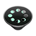 Miniatyrbild 5 av 6: Stöd för smartphone - Popsockets - Fosforescerande retro-emalj - Svart/Blå/Silver - 39,74x7x24,25 mm svart/blå/silver