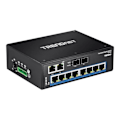 Miniatyrbild 4 av 4: Ethernet-switch - TRENDNET - TI-G102 - 10 portar - Modulär - IP30 Stöttålig