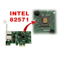 Miniatyrbild 2 av 3: PCIe 2 portar RJ45 Dual LAN GIGABIT ethernet 10 100 1000 1G nätverkskontrollkort med Intel 82571 Chipset