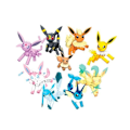 Miniatyrbild 2 av 4: Byggspel - MATTEL - Eevee Evolution Collection Block - 470 stycken - Blå - Barn Blå