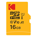 Miniatyrbild 2 av 3: KODAK Class10 U1 microSDHC-minneskort - 16 GB - Gul - Upp till 85 MB/s