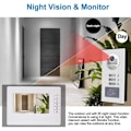 Miniatyrbild 3 av 4: KDL Video Intercom RFID 7 Tum Systeem för Dörrtelefon 3 Monitorer med 1 Kamera med Infraröd Nattvision