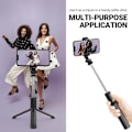 Miniatyrbild 3 av 6: Crong SelfieGo Lite - Kompakt stativ för Bluetooth selfie-stick (Svart)