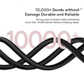 Miniatyrbild 4 av 6: USB-C till Lightning datakabel, 20 W, 1 m - Baseus Dura (P10377800U01-01) - Svart