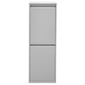 Miniatyrbild 4 av 4: Arregui Basic CR202-B Stålåtervinningskärl, selektiv sorteringsbehållare, 2 hinkar, 2 x 17L (34L), grå